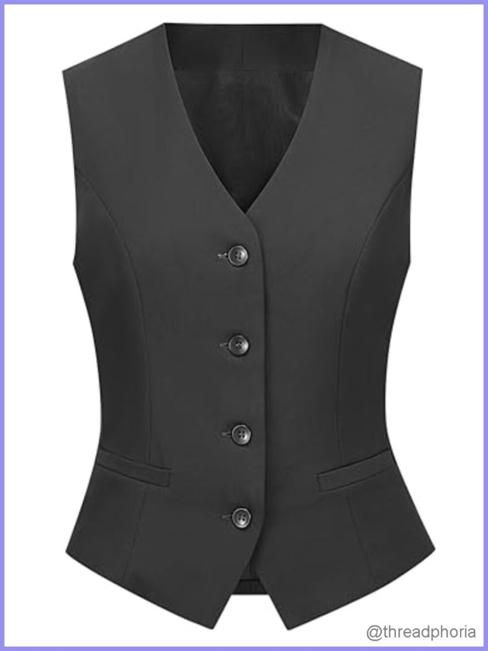 Women's V-Neck Sleeveless Formal Vest Polyester Spandex Classic